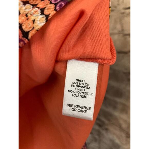 Cato Shirt Womens Medium Pink Swirl Print Mesh Lined Boho Flowy Short Sleeve - Picture 11 of 12